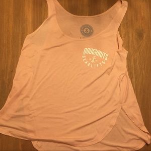 Doughnuts and Deadlifts side slit tank